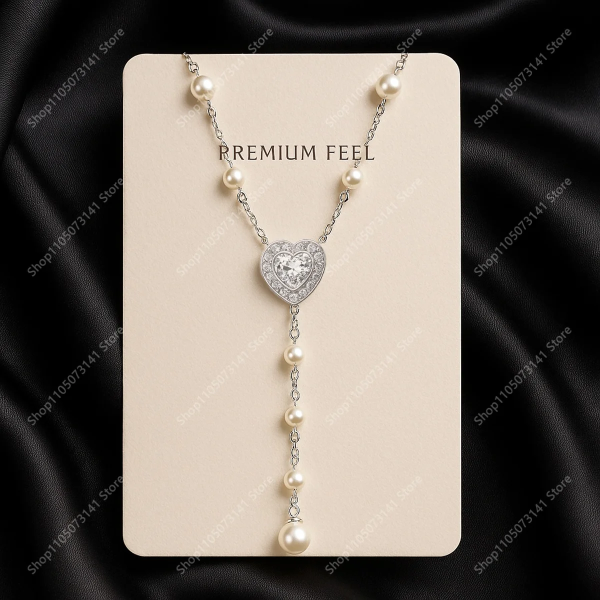 

Fashionable and luxurious Star Heart Bead Chain Zircon Necklace Pendant, perfect for weddings and as a versatile gift for lovers
