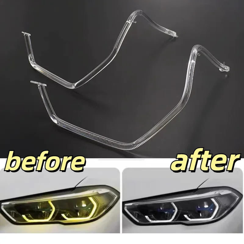 

For BMW X5 X6 G05 G06 2019-2022 High DRL Car Headlight Light Guide Strip Daytime Running Light Tube Daily Headlamp DRL