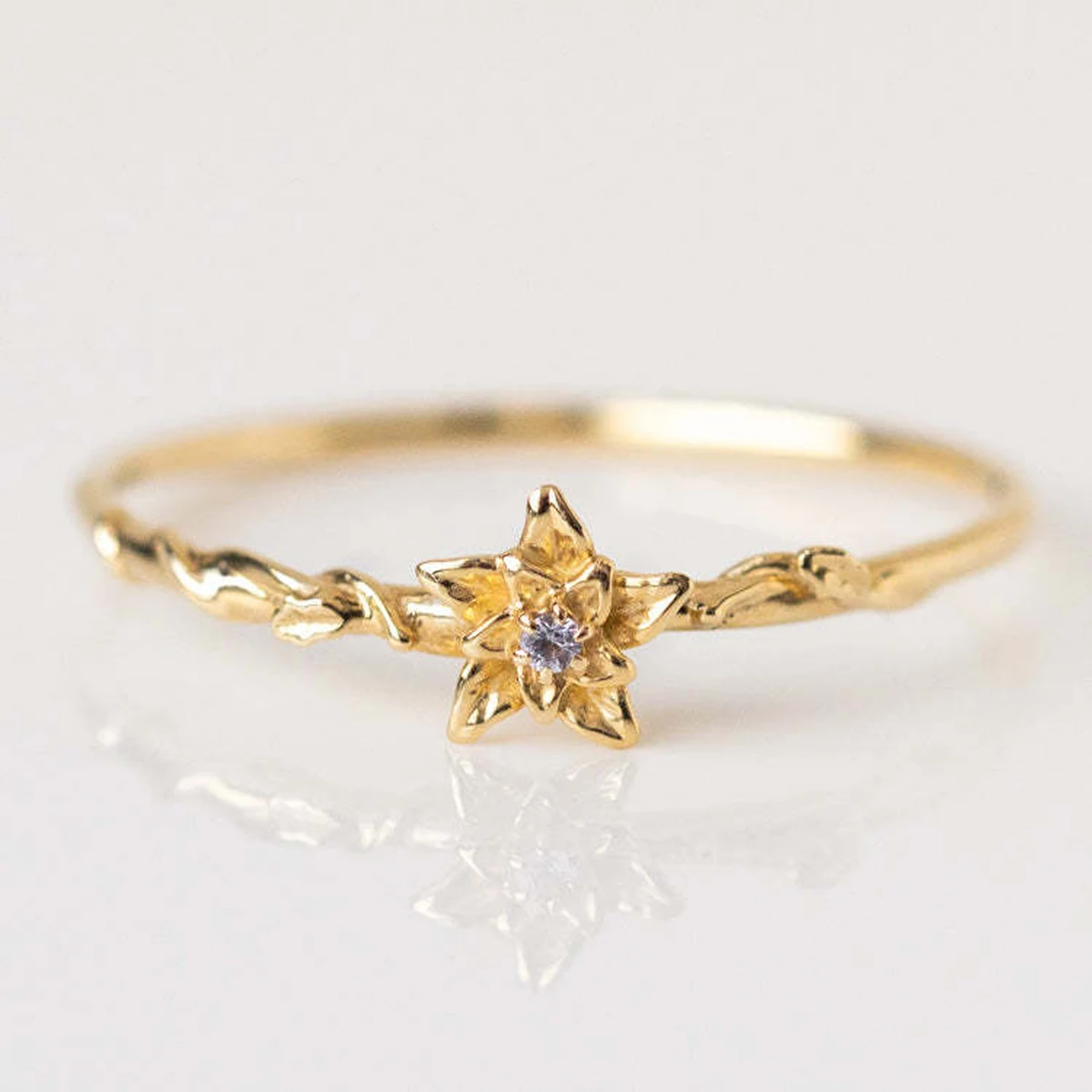 Mode Roestvrij Staal Zirkoon Set December Ring Vintage Stijl Open Ring 12 Maanden Bloem Verjaardag