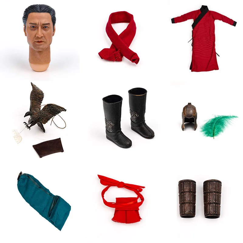 JSModel MN010 1/6 الدول المحارب الجندي تشاو كوانغ رئيس نحت الجسم عباءة رداء درع الأحذية لعبة مجسمة الملحقات في الأوراق المالية