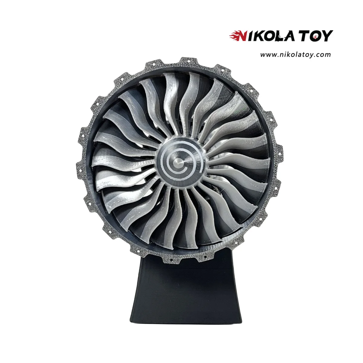 NIKOLATOY TR900 Turbofan Engine Model USB Fan 25cm Automatic Adsorption Creative Turbofan Modeling Desktop Fan Desk Decoration