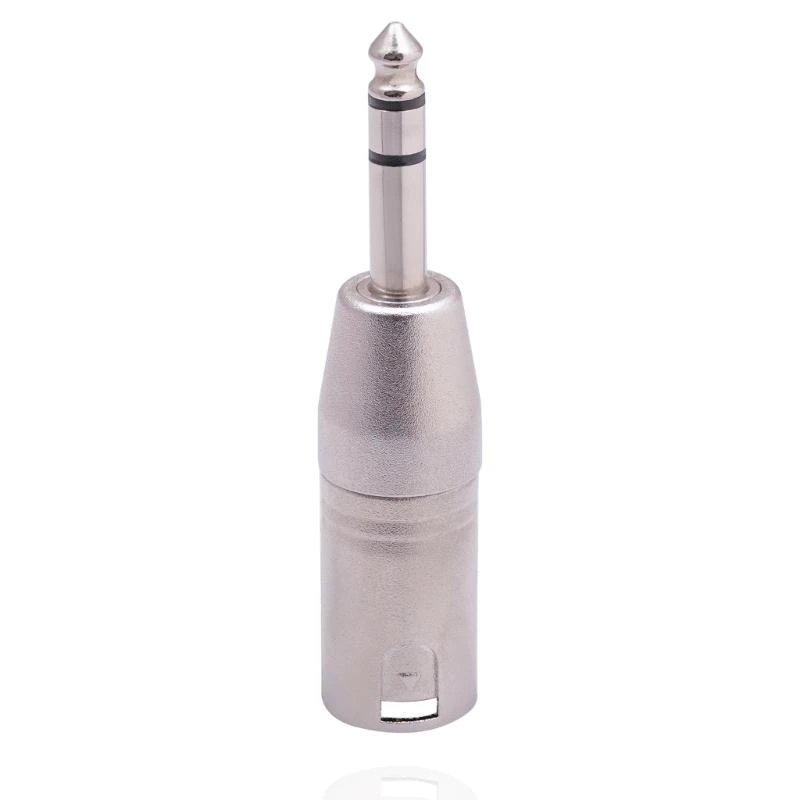 Nickle-plattierter Audioadapter 1/4 "6,35 mm männlicher Stecker zum 3Pin XLR Männlichen