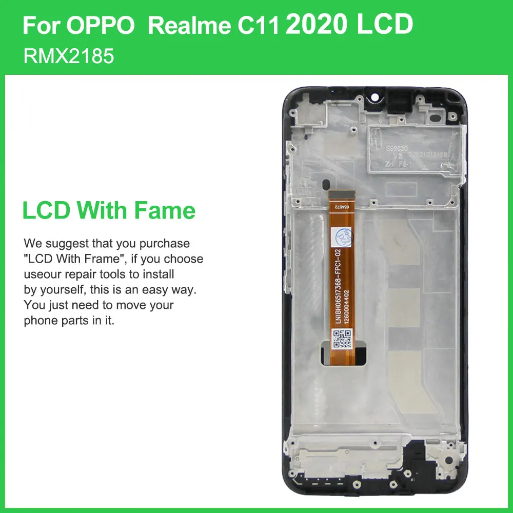 NEW Oppo Realme C11 2021 RMX3231 Display, For Realme C11 RMX2185 Touch Screen Replacement, For RealmeC11 Lcd Display Repair