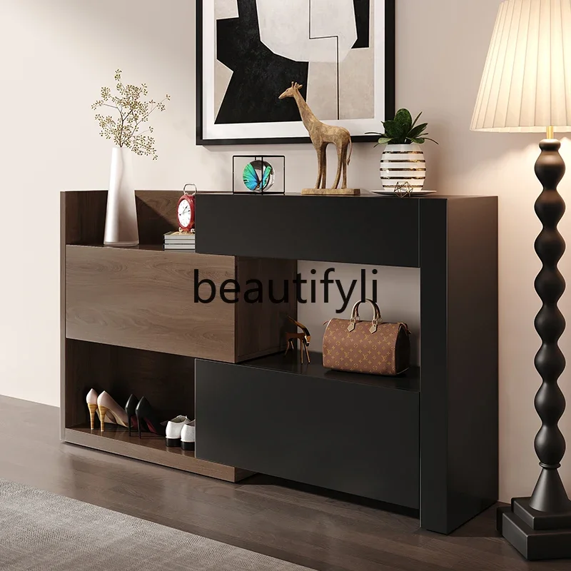 Light luxury shoe cabinet entrance, living room decoration cabinet, foyer integrated storage cabinet