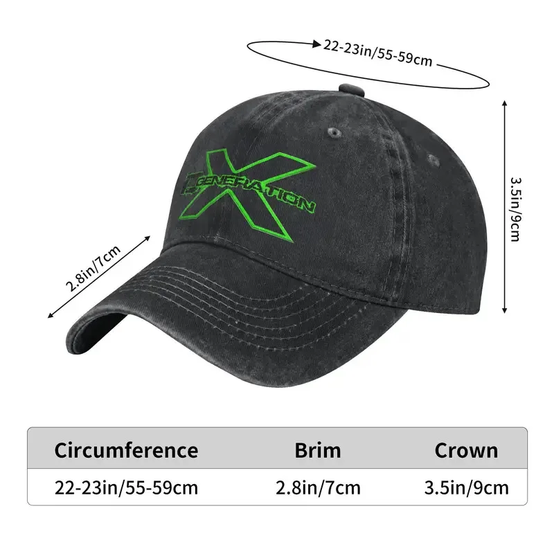 Unisex D-Generation X Logo Print Hats Casual Distressed Washed Wrestling Wrestlers Baseball Cap Adjustable