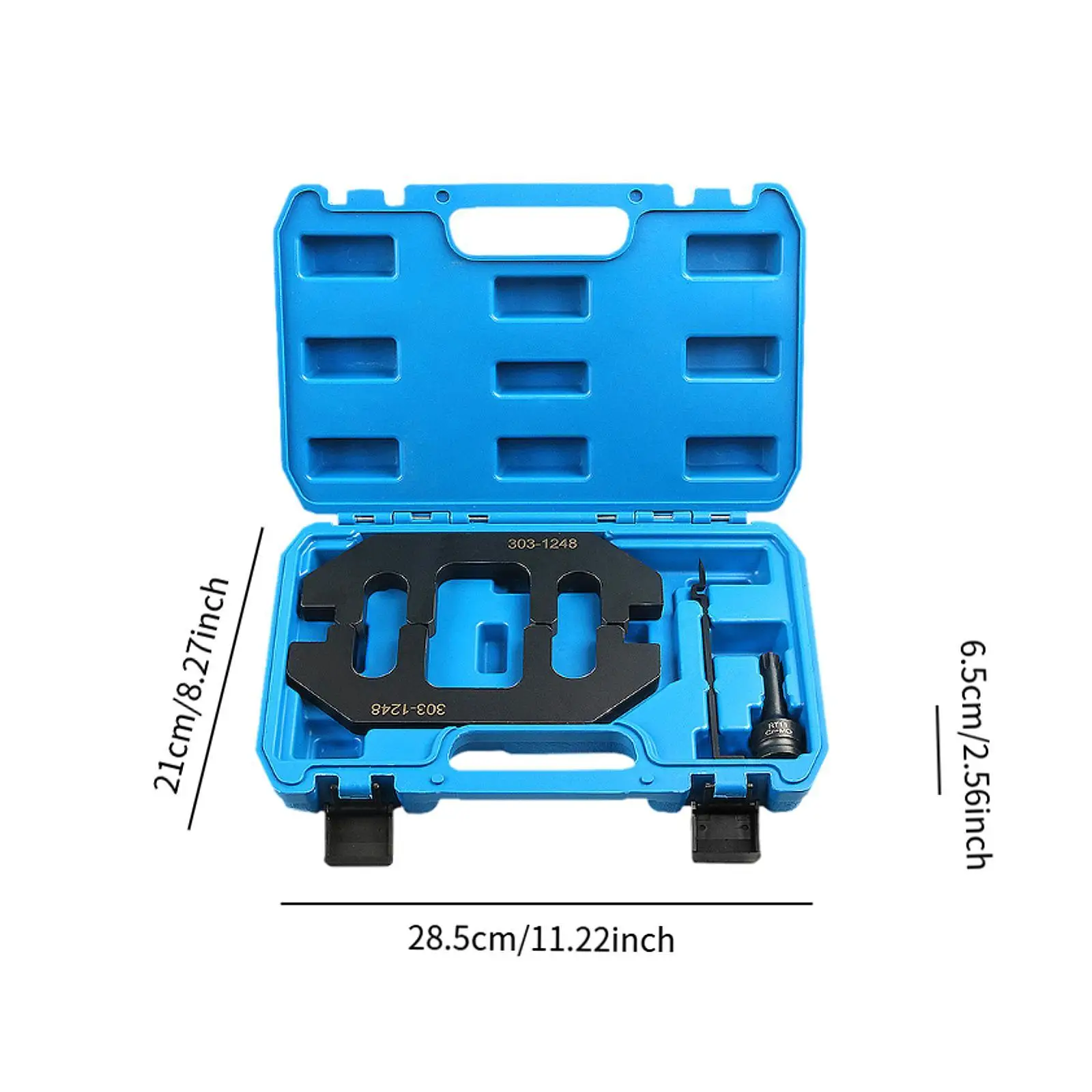 Kit de ferramentas de sincronização do motor, reparo de carros com caixa de armazenamento, ferramentas manuais de manutenção automática para interceptor policial flex fusion híbrido