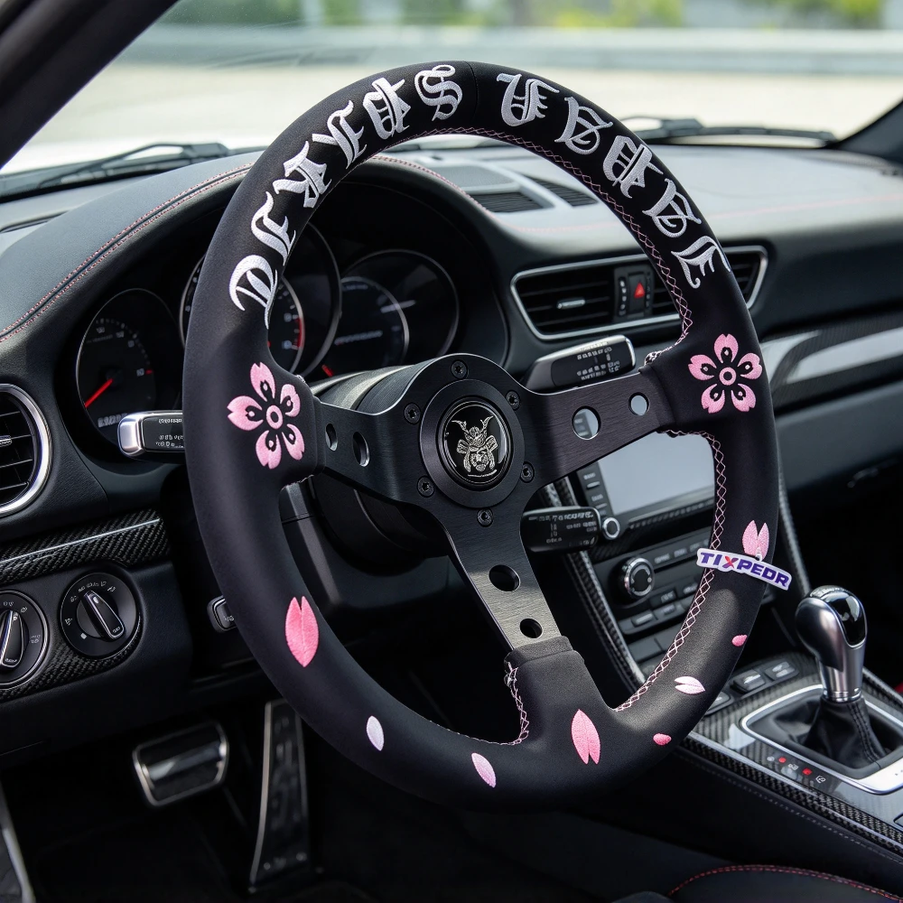 Sakura Racing Wheel Deep Dish 12.6inch Steering Wheel 90mm Sports Car Steering Sheel ABS Universal Sports Racing  Wheel Modified