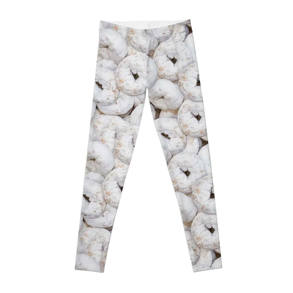 

Mini Powdered Sugar Donuts Photo Pattern Leggings Sports pants woman for girls Women's high waist Womens Leggings