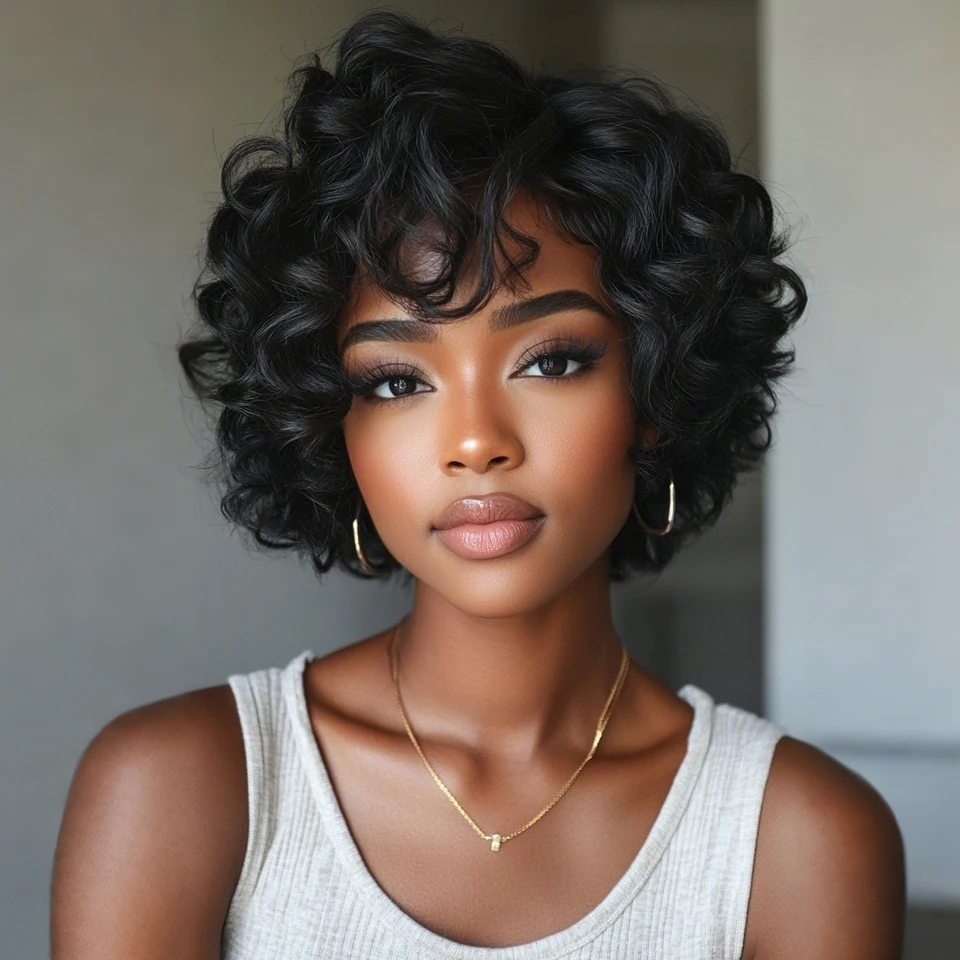 

Sleek Short Pixie Cut Lace Wigs 100% Real Brazilian Body Wave Lace Wigs With Baby Hair Bodywave Human Hair Wigs For Women