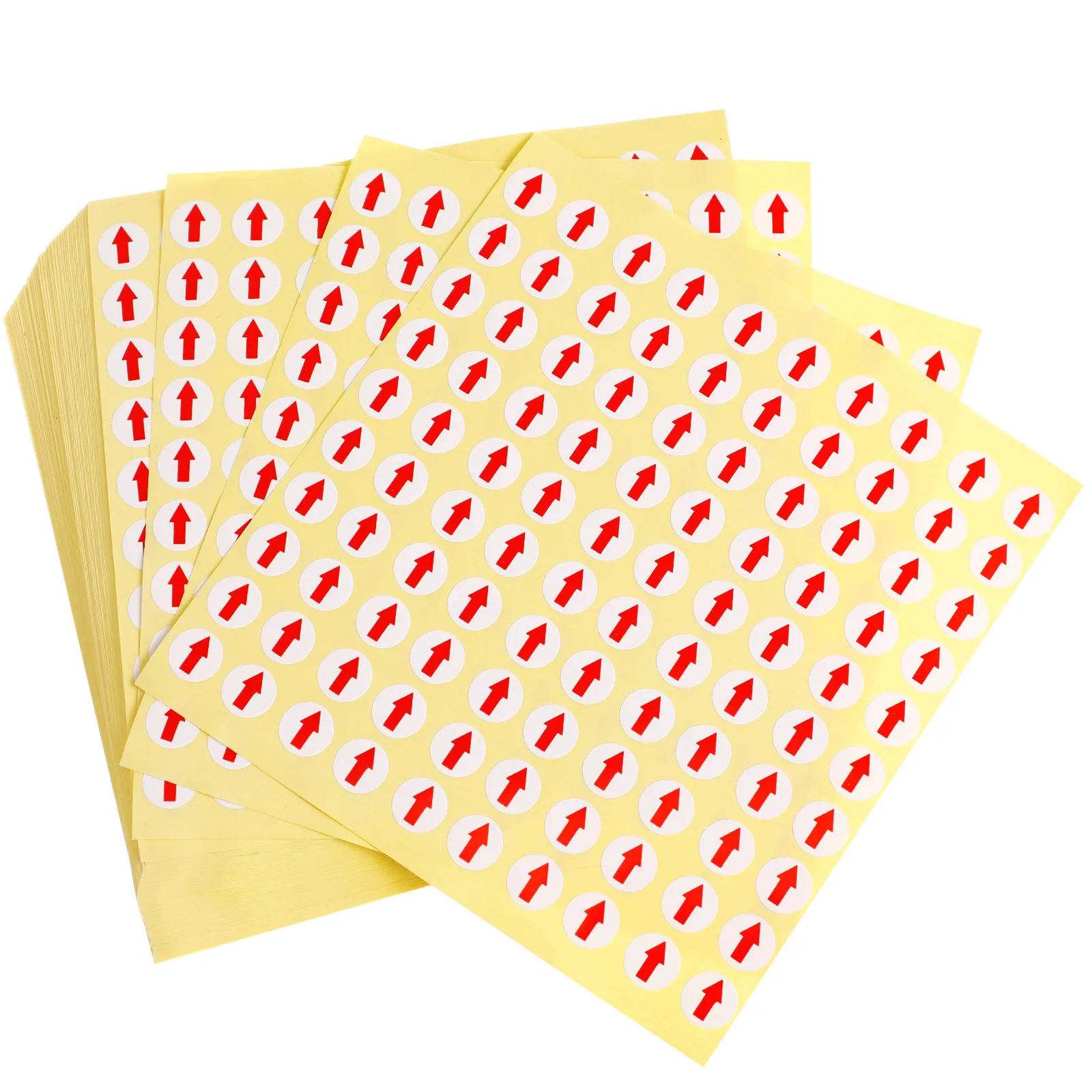 

6400Pcs Red Arrow Labels Self Adhesive Removable Circle Dot Stickers Defect Indicator for Product Inspection Factory Office Use