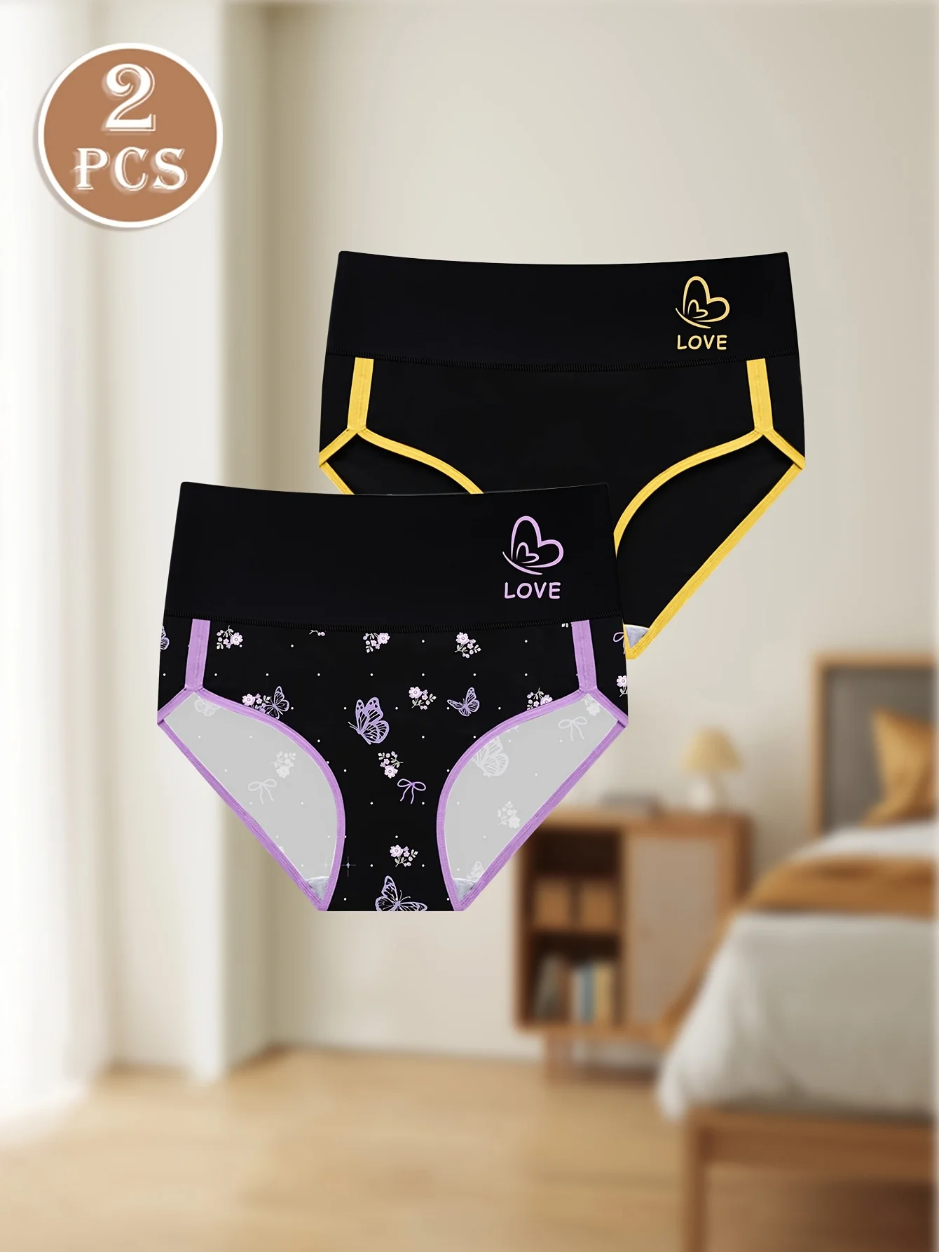 Dámské spodní prádlo s vysokým pasem a stahováním bříška - elegantní kontrastní lem, prodyšný trojúhelníkový střih, měkký streč - náhled 5