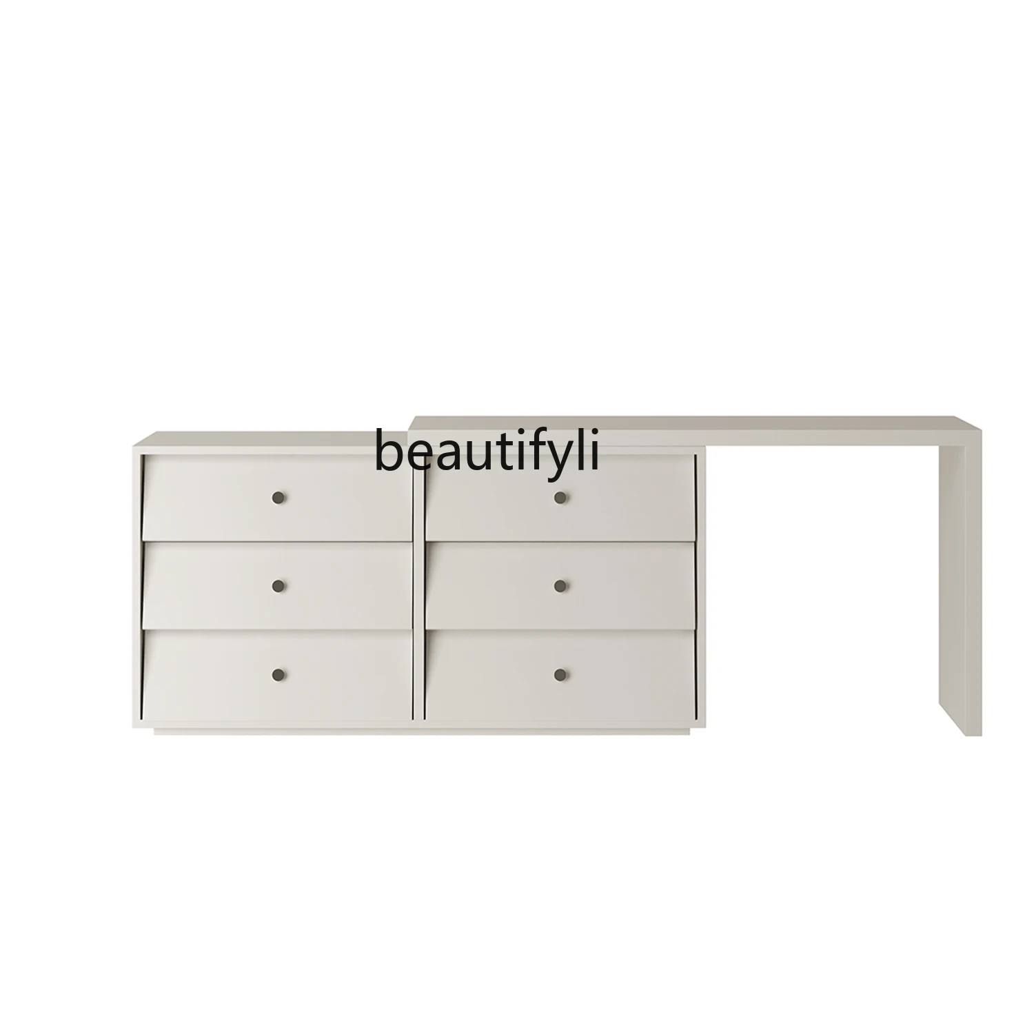 

Modern Minimalist Dresser Corner L-Shaped Chest of Drawers Integrated Makeup Table Bedroom High Sense Dresser