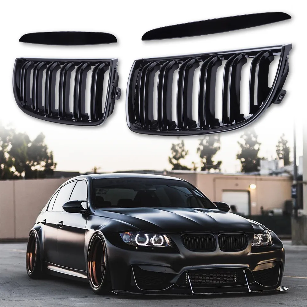 

Car Gloss Black Kidney Grill Dual Slats Racing Grill For BMW 5 Series F10 F11 F18 520d 530d 540i 2010-2017 Replacement Part