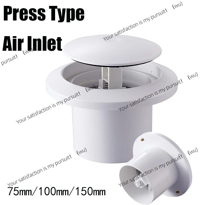 Round Air Vent Diffuser With Adjustable Exhaust Valve Grille, ABS Duct Cover Outlet For Home HVAC, Fits 75mm 100mm 150mm Pipes