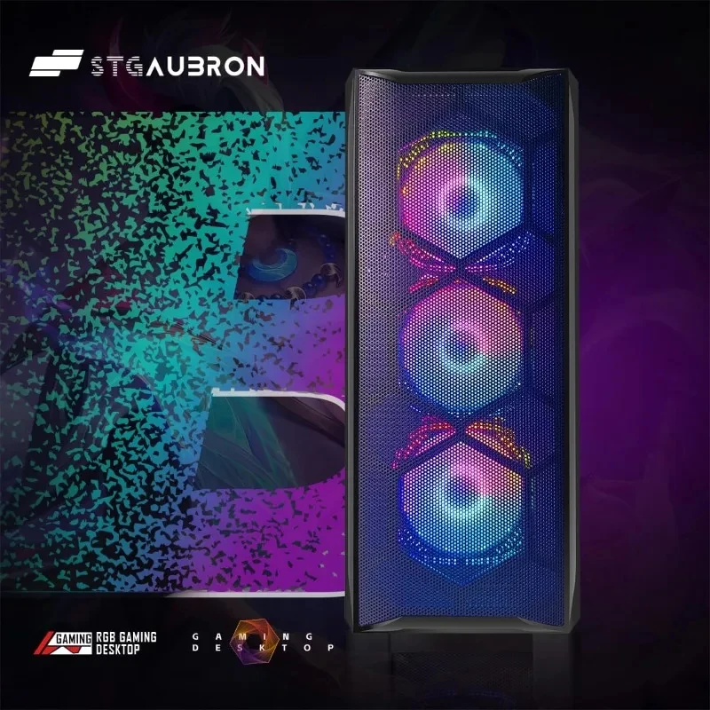 Gaming PC Desktop Computer, Core I7 up to 3.9 GHz, Radeon RX 580 8G, 16G RAM, 512G SSD, WiFi, Bluetooth 5.0, RGB - view 3