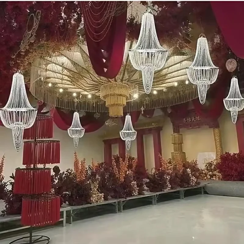 

3 Pcs Wedding Ceiling Hanging Decor, Acrylic Pendants for Wedding Party Stage Auditorium Background Decoration