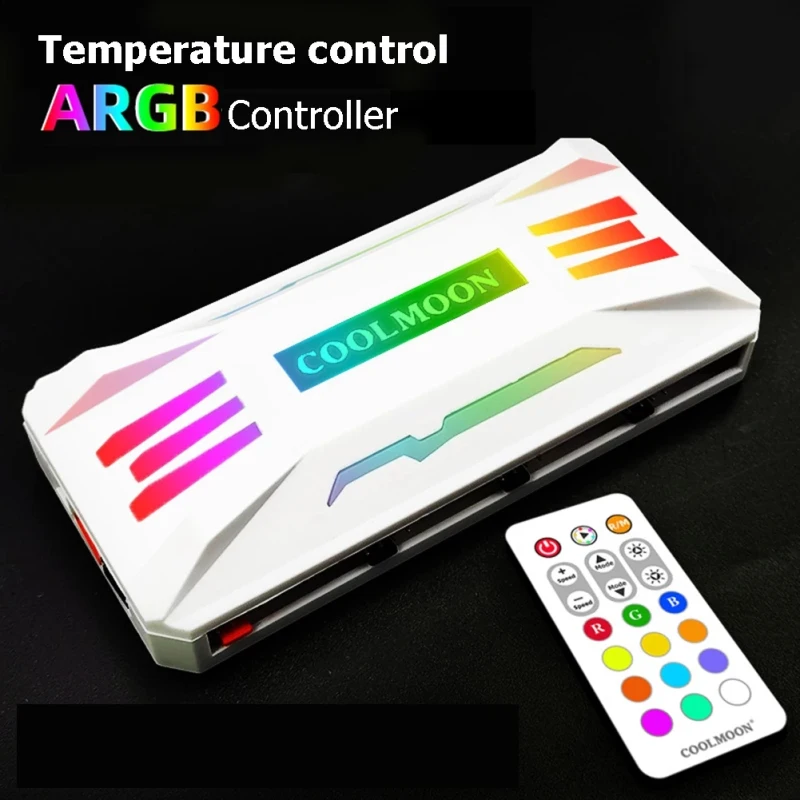 RGB Controller 4Pin PWM 5V 3Pin ARGB Koelventilator Slimme Intelligente Afstandsbediening voor PC Case Chassis