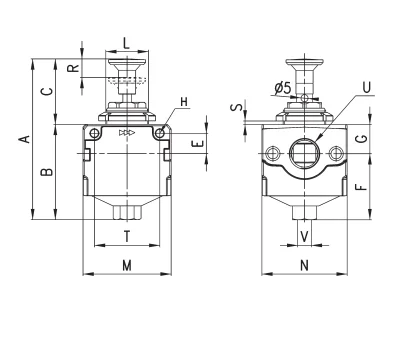 Customized Camozzi MC104-D00+MC104-V10 Combination Valve Camozzi 3-Way Valve Regulator