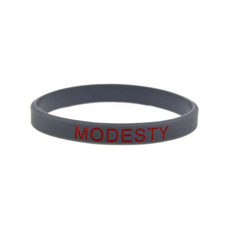 50 Stück Weisheits-, Bescheidenheits-, Mut-, Freundlichkeit-, Ehrlichkeits-Silikonarmbänder, Armband mit positiver Energie – Detail 4