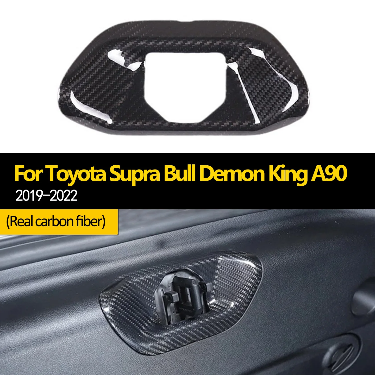 

Applicable to Toyota 2019-2022 Supra Niu Mo Wang A90, genuine carbon fiber center console, steering wheel interior gear trim