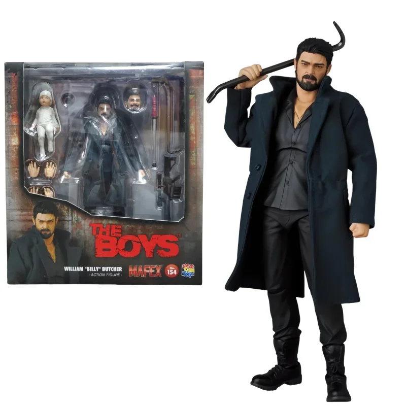 In Stock MEDICOM MAFEX Black Robe Inspector William Billy Butcher Action Figure Model Toys