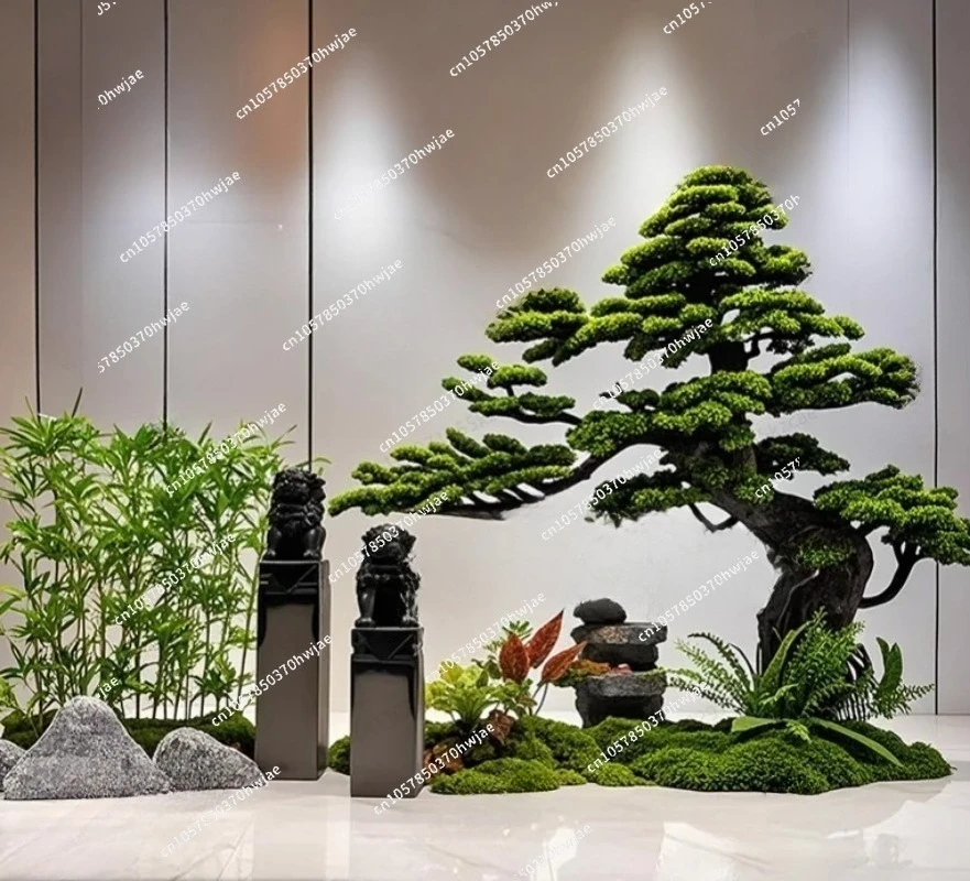 Artificial Pine Tree for Decor, Large Fake Bonsai Plant for Indoor Outdoor Landscape, Luxury Home Decor