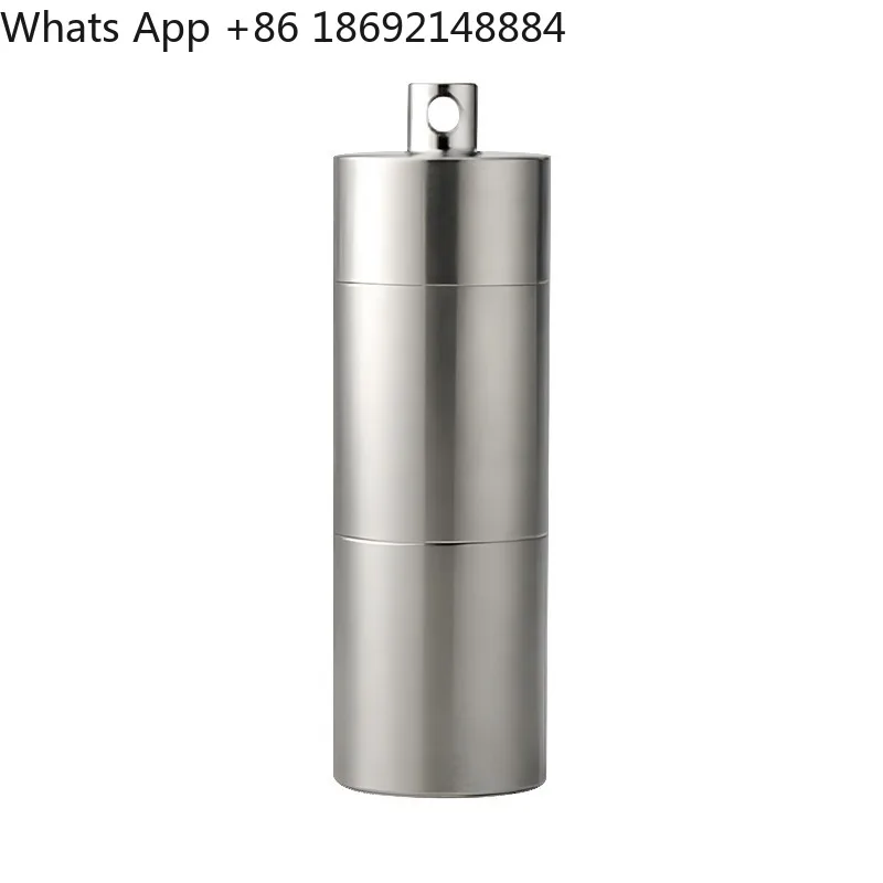 Pure titanium multi-grid waterproof sealed small medicine bottle portable sub-bottle storage small medicine box