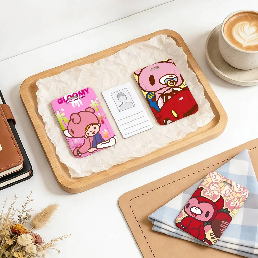 

Fashion G-Gloomy Bear Cute Card Cover Neck Strap Pass Employee's Work Lanyard Working Permiit Case
