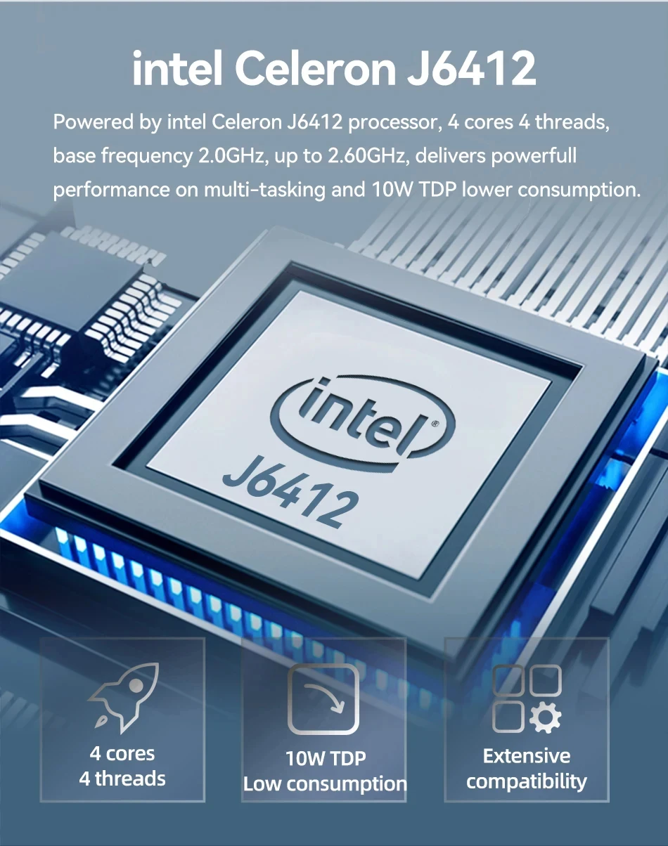 2LAN2COM Industrial Mini PC with Celeron J6412/N100 Support Windows10/11 Linux Pfense with 4xUSB 1xDP1.4 2xHDMI2.0 Computer