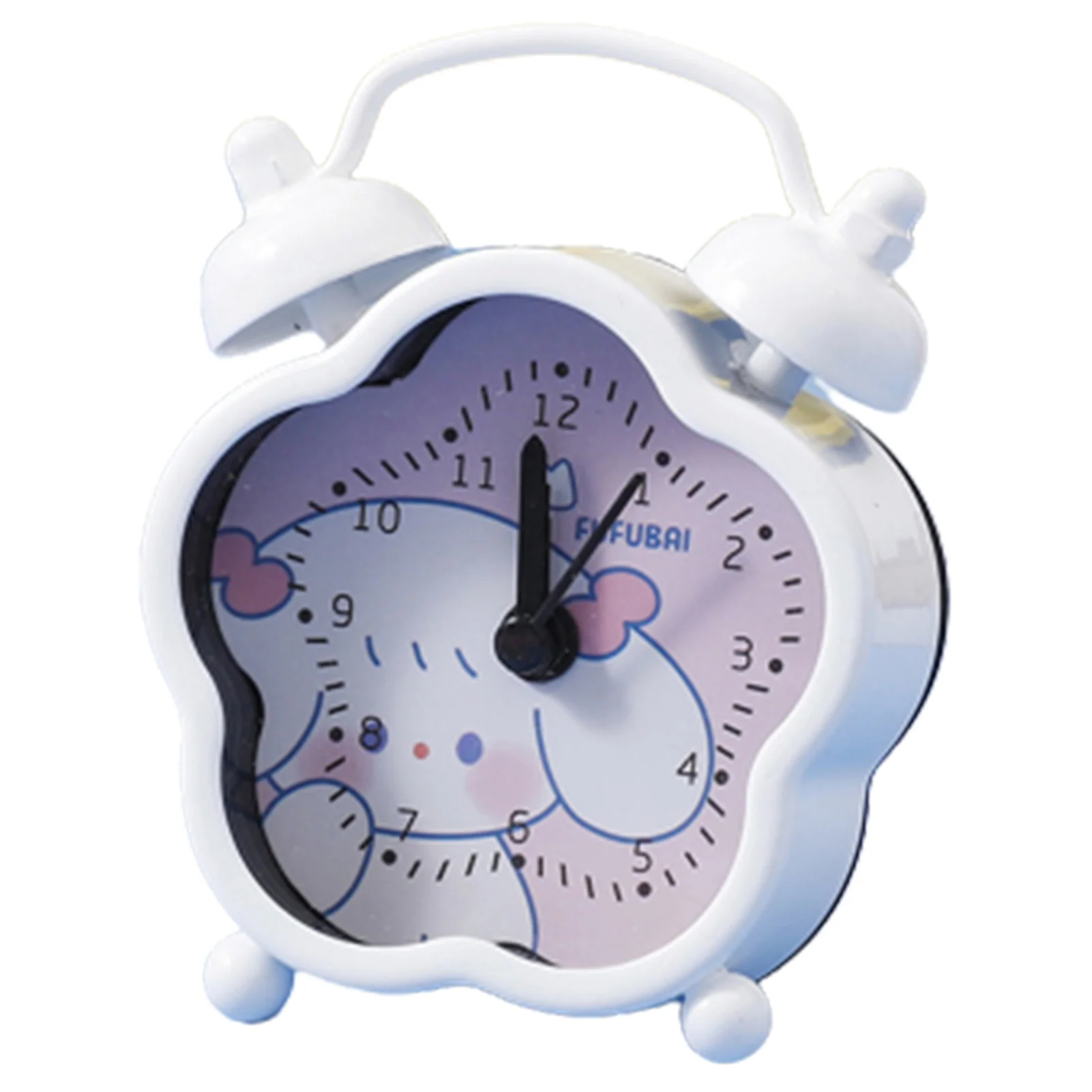 No Ticking Girls Boys Alarm Clock Metal  Paint Finish Alarm Clock for Children Bedroom Bedside