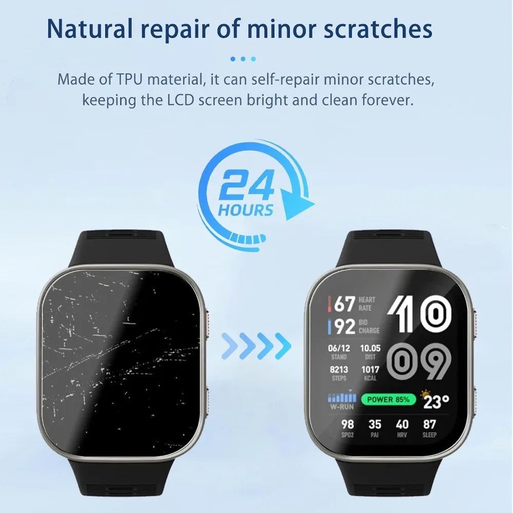 1-20PCS Soft Hydrogel Film for Amazfit Bip Max Watch Screen Protector Full Screen Coverage Easy Fit Anti-scratch Protective Film