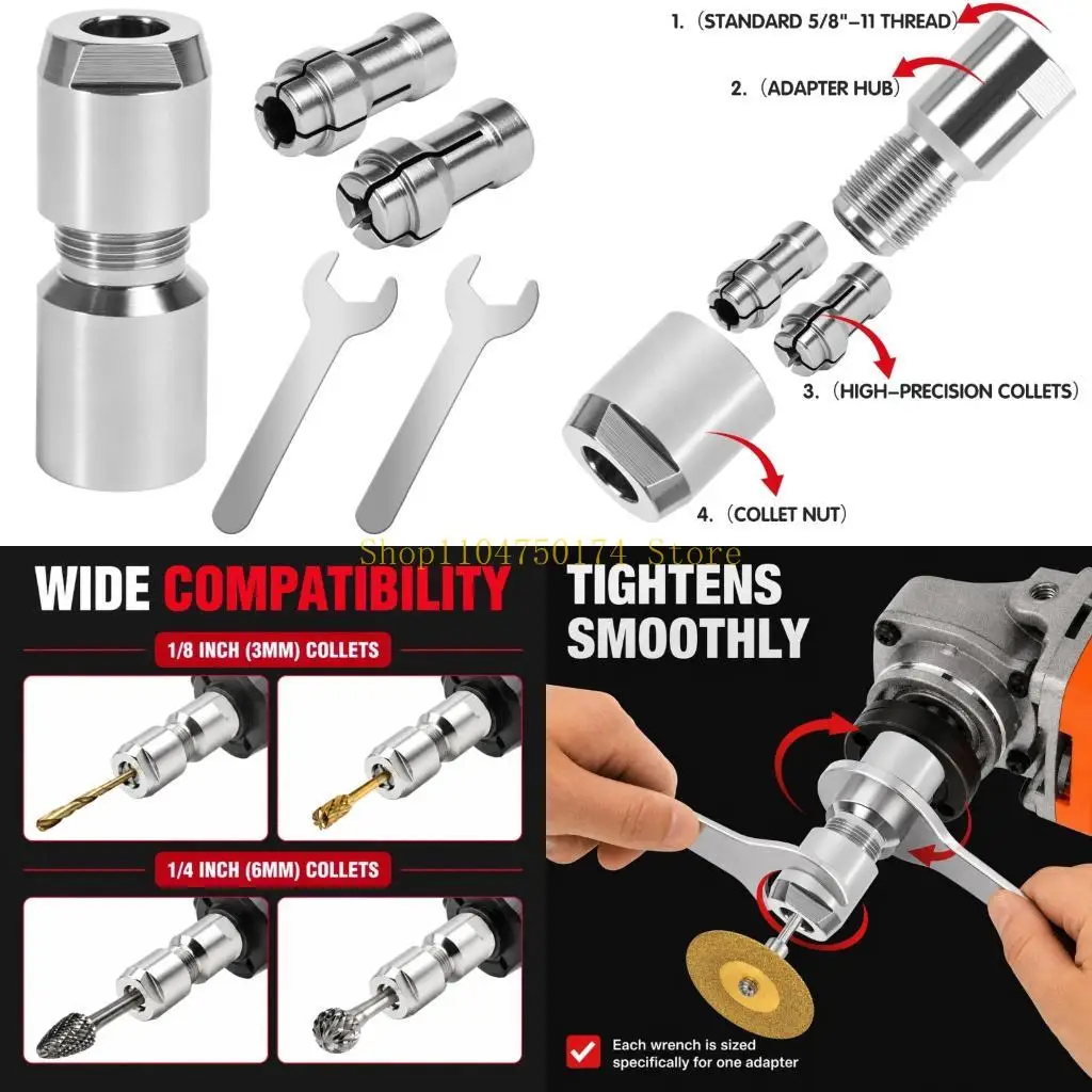 Stainless Steel Collets Conversion Adapter for Precisions Grinder Access Top Sale