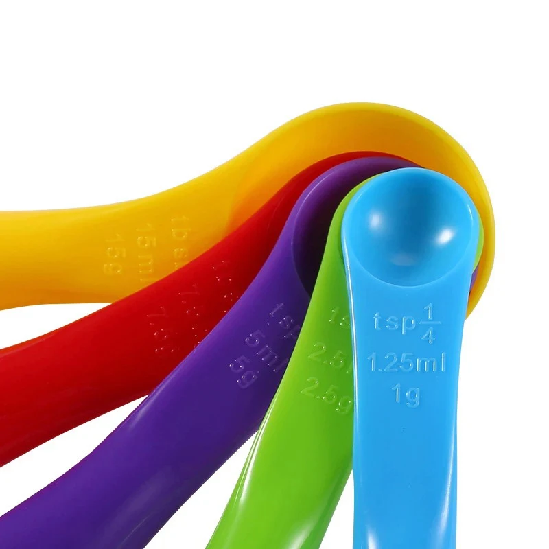 5Pcs Creative Measuring Tools Kitchen Measuring Spoons Teaspoon Sugar Scoop Cake Baking Flour Measuring Cups Kitchen Spoons