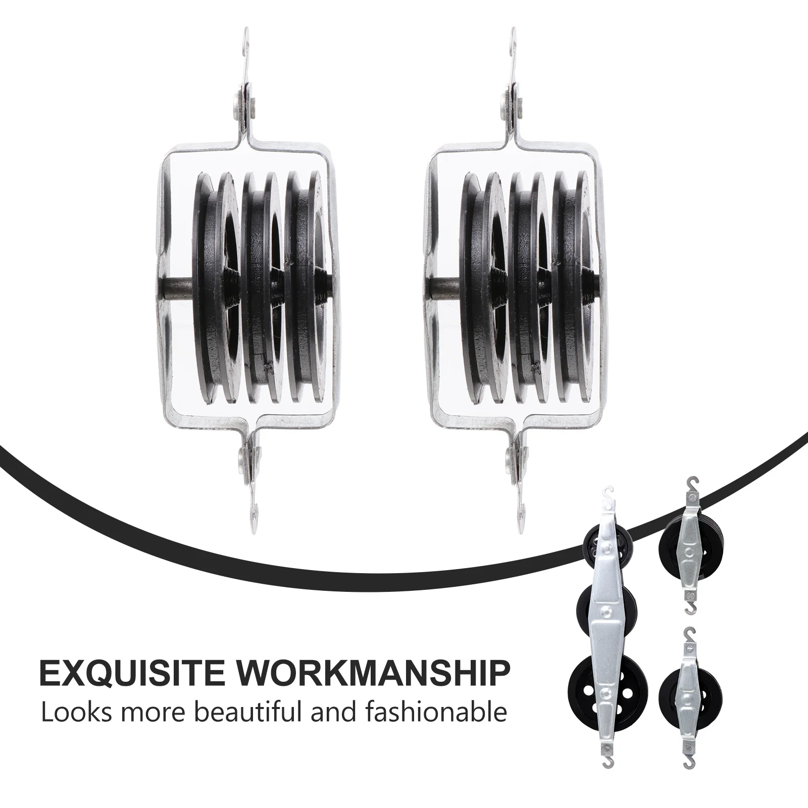 

1Set Demo Pulley Block Set Durable Physics Experiment Teaching Tool for Mechanical Advantage Demonstration in School Laboratory