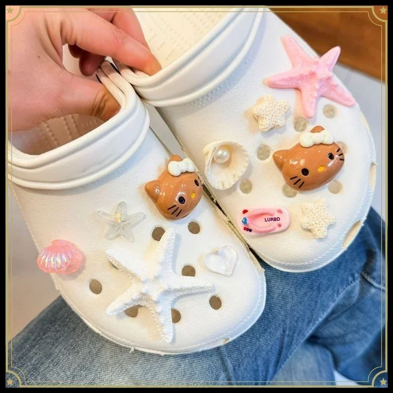 Cave Shoe Accessories Shoe Flower Shoe Buckle DIY Ocean Volcanic Rock Starfish Decorative Buckle Does Not Include Shoes