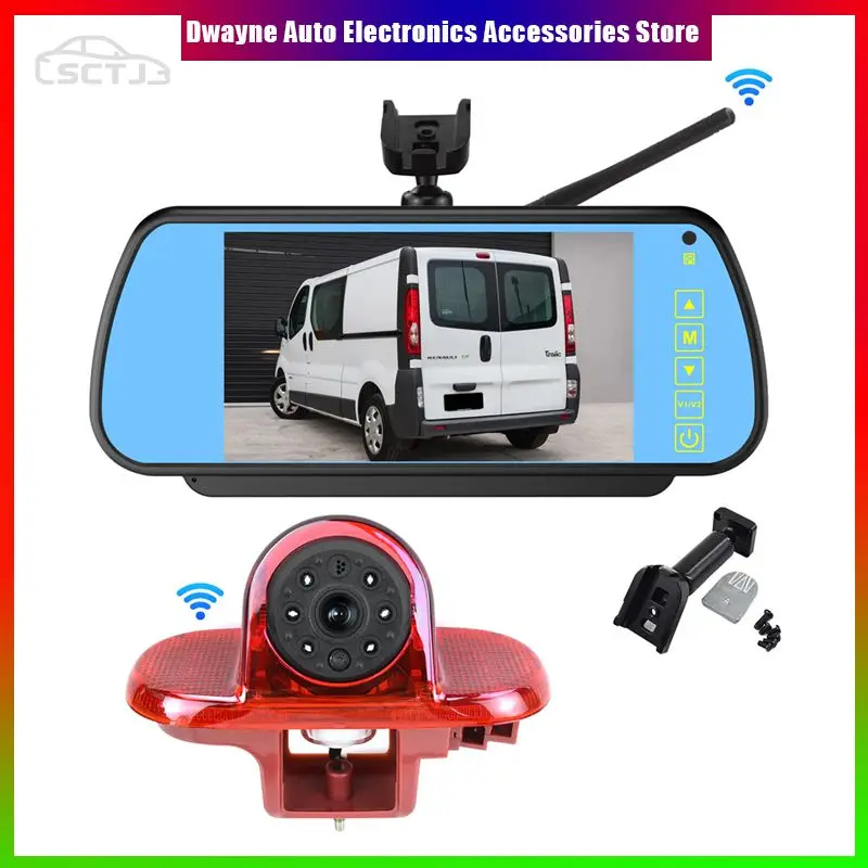 Wireless Brake Light Full HD Reversing Camera Monitor Kit For Renault Trafic Vauxhall/Opel Vivaro (2001-2014) Van Parking Camera