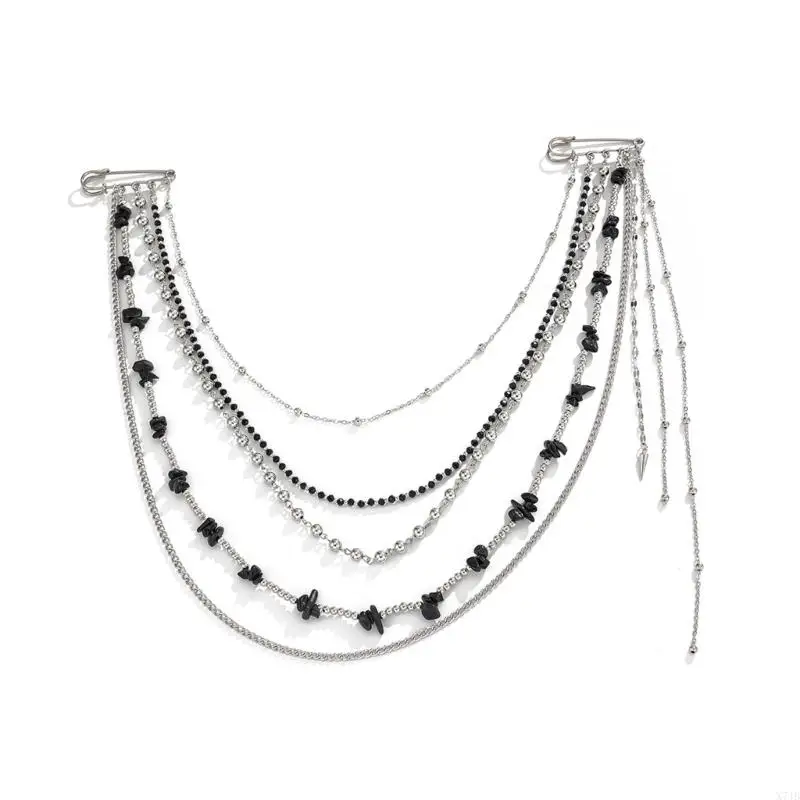 Punk Rock Inspired Safety Pin Alternative For Denims Vest Scarf Shawl