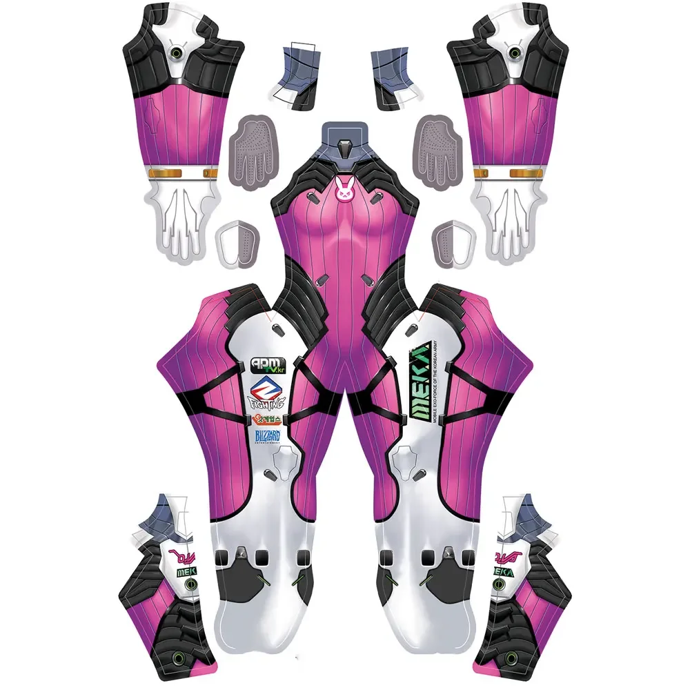 Female D.va Watermelon Skin Cosplay Costumes Superhero Zentai Suit Dva Halloween Bodysuit Adults  Party Jumpsuit