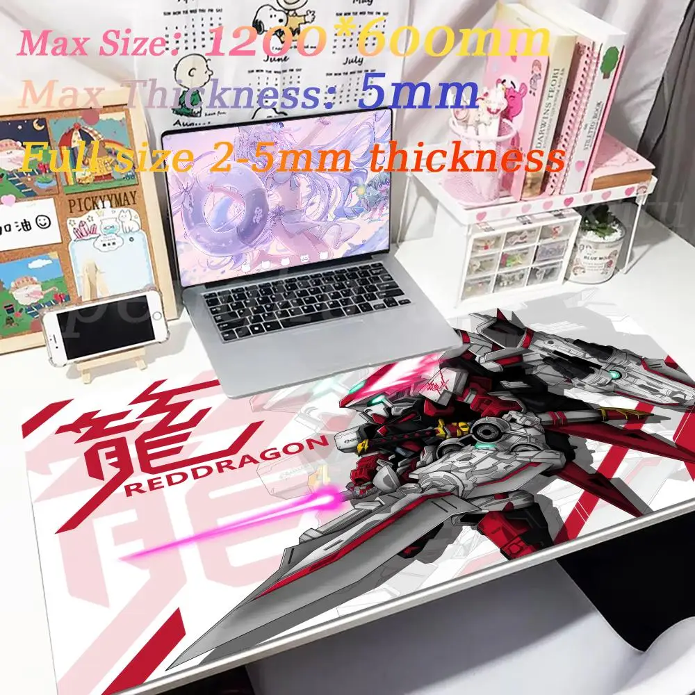 Mouse Desk Pad Fashion Non-Slip Rubber Cool Edge Valorant locking Mousemat XXXL 90x40cm Mecha Dragon G_gundamsS Durable Desktop