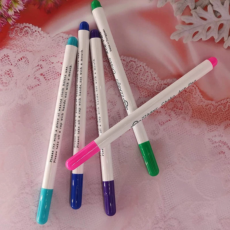 6Pcs Disappearing Ink Fabric Marker Pen Vanishing Air Erasable Pen Water Erasable Pen For Sewing Auto-Vanishing Pen for Cloth