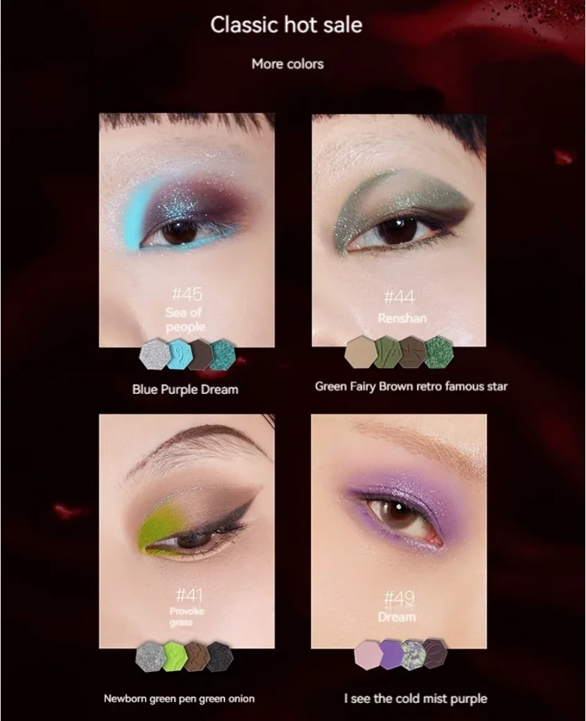 Girlcult-paleta de sombras de ojos de ilusión, cuatro colores, brillo de perla mate, luz polarizada, delicado camaleón, maquillaje de ojos