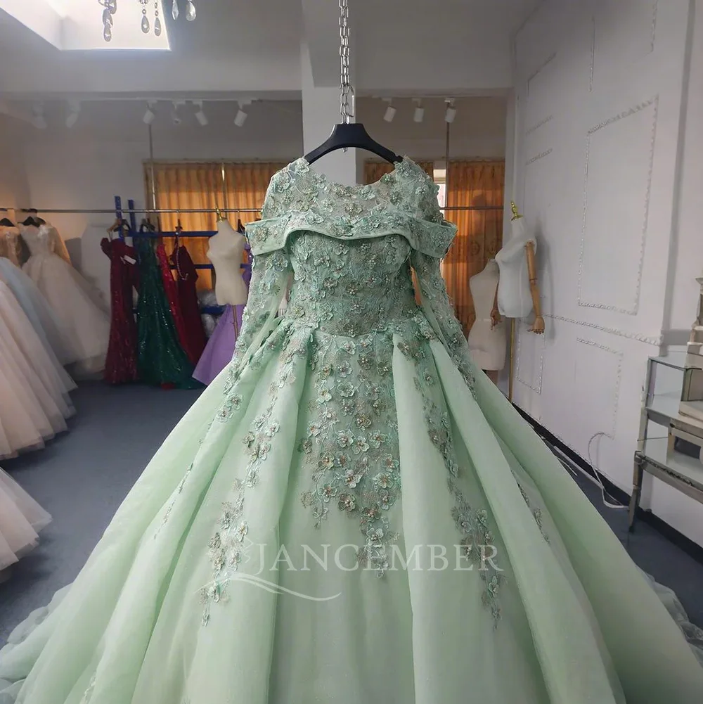 فستان Quinceanera سباركلي حلو 16 ثوب حفلة بأكمام طويلة خرزة لامعة ترتر ذهبي مزين بفيستدوس دي XV Anos مخصص #4