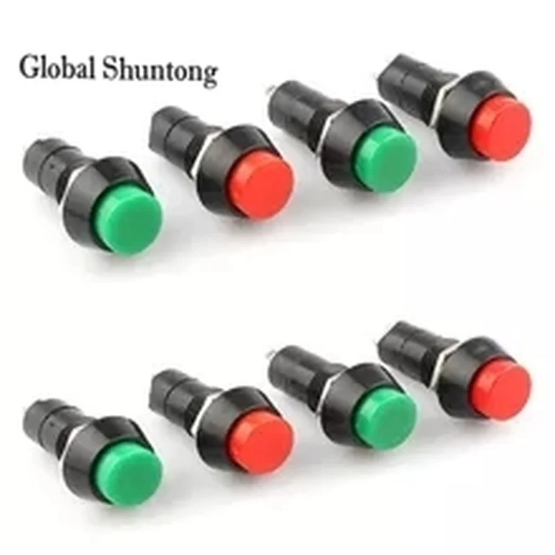 20Pcs PBS-11A/B,Momentary/Locking,2 Pin,Mini Runde Push Button Switch, elektrische Ausrüstung, 12MM Panel Loch, 3A 250VAC/1A 125VAC