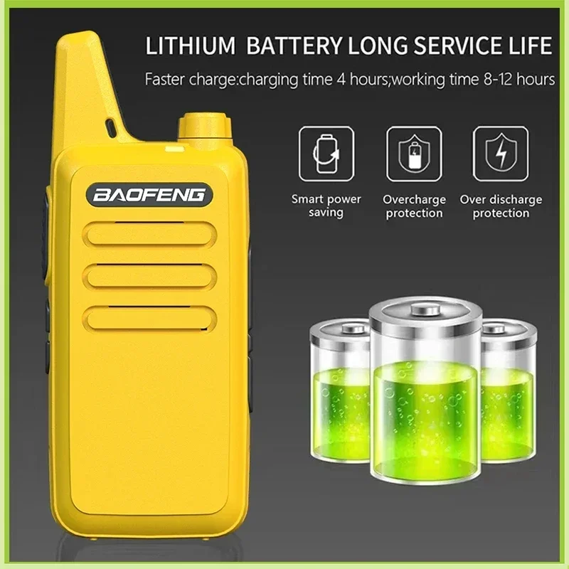 2PCS Baofeng BF-T20 Walkie Talkie Mini USB Charge 1500mAh Portable 400-470MHz Radio Upgrade Of BF-C9 KD-C1 For Hunting Kid’s Toy