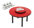 red rotating table