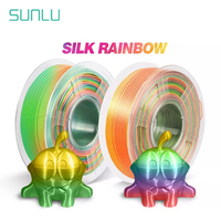 SUNLU SILK PLA 1KG Filament 1.75MM Rainbow Effect Smoothly Printing Bright Color Every 18Meters Changing