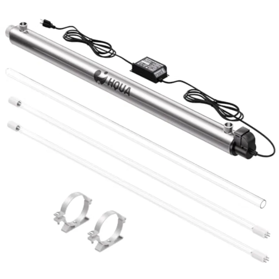 

Ультрафиолетовый фильтр для очистки воды для всего дома OWS-12, 120В, 40Вт, вход/выход 3/4 дюйма MNPT + 1 дополнительная УФ-лампа