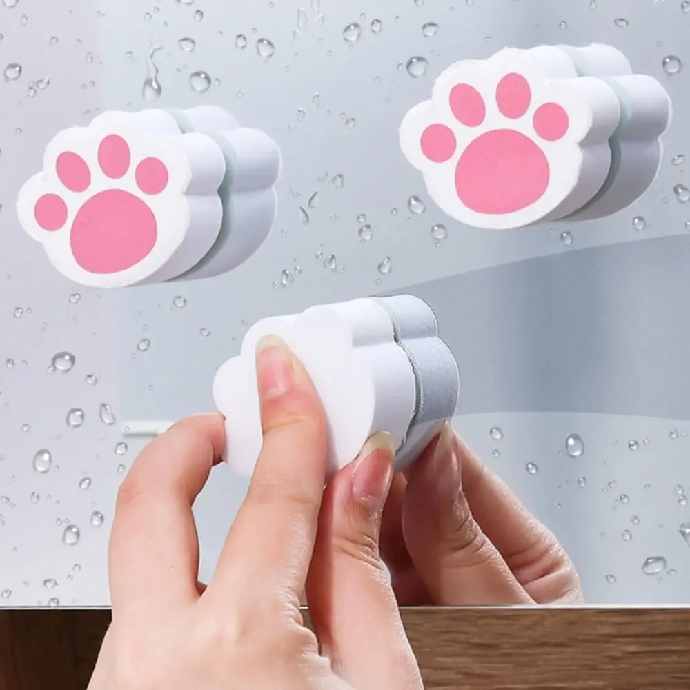 

Инструмент для чистки ванной комнаты, губка для зеркала, стекла, губка для протирания кошачьей лапы, многофункциональная губка для чистки зеркал