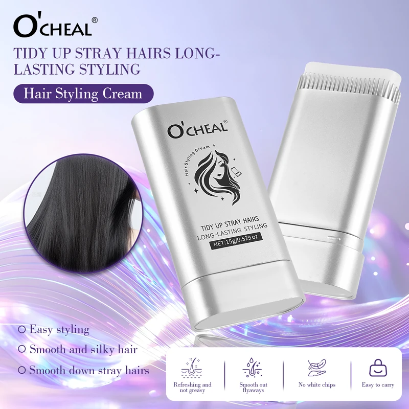 Hair Taming Tool, Hair Taming Cream for Women, Adults, Students, Hair Styling Gel, Anti-frizz Hair Wax Stick for Bangs
