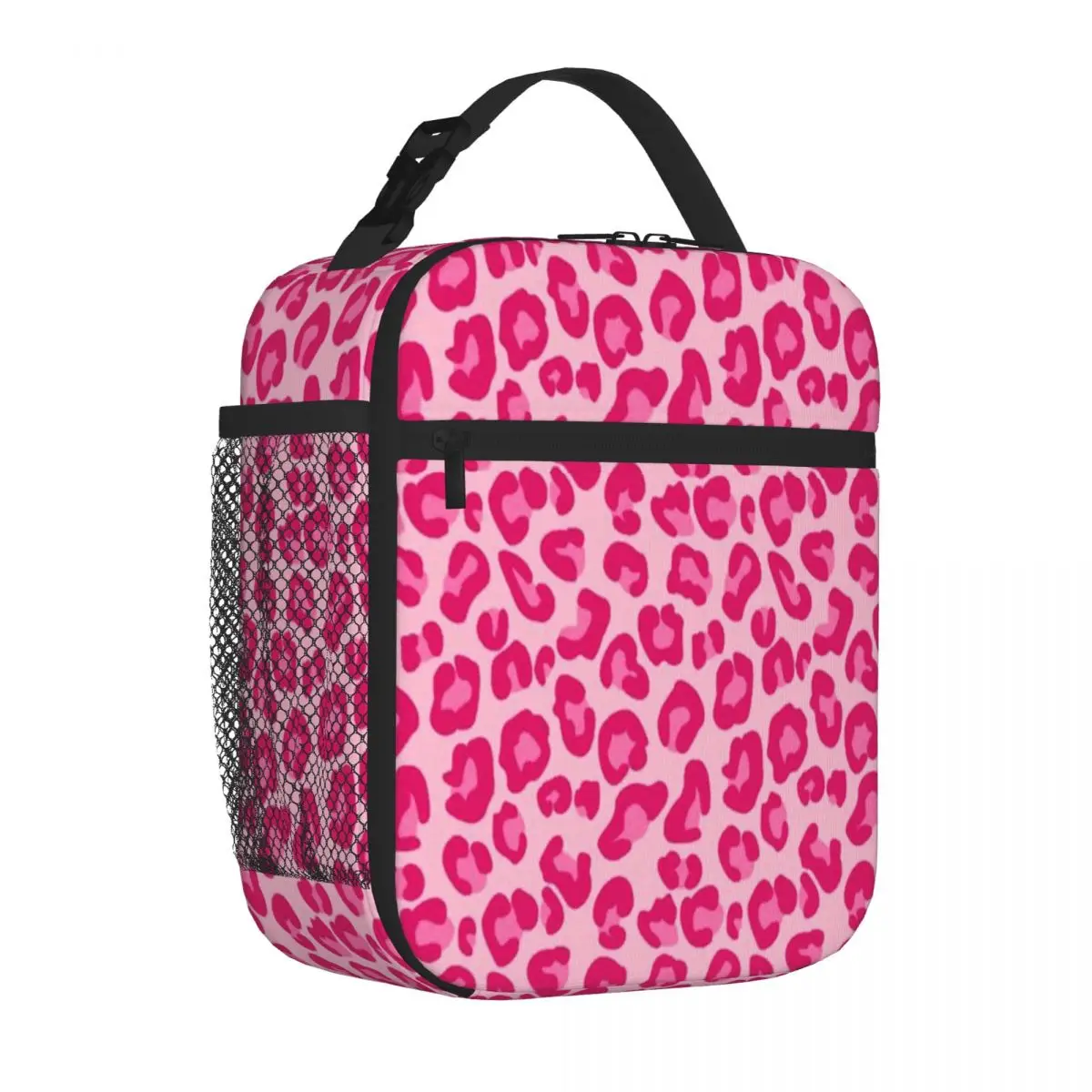 Bestselling Leopard Print In Pastel Pink Hot Pink And Fuchsia Luxury Sports Lunch Bag Weekend Getaway Large Lunch Bag